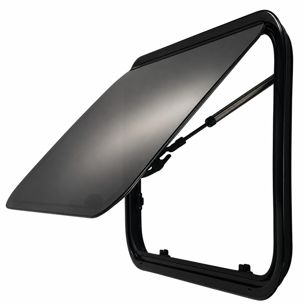curved round black van conversion window blind 7