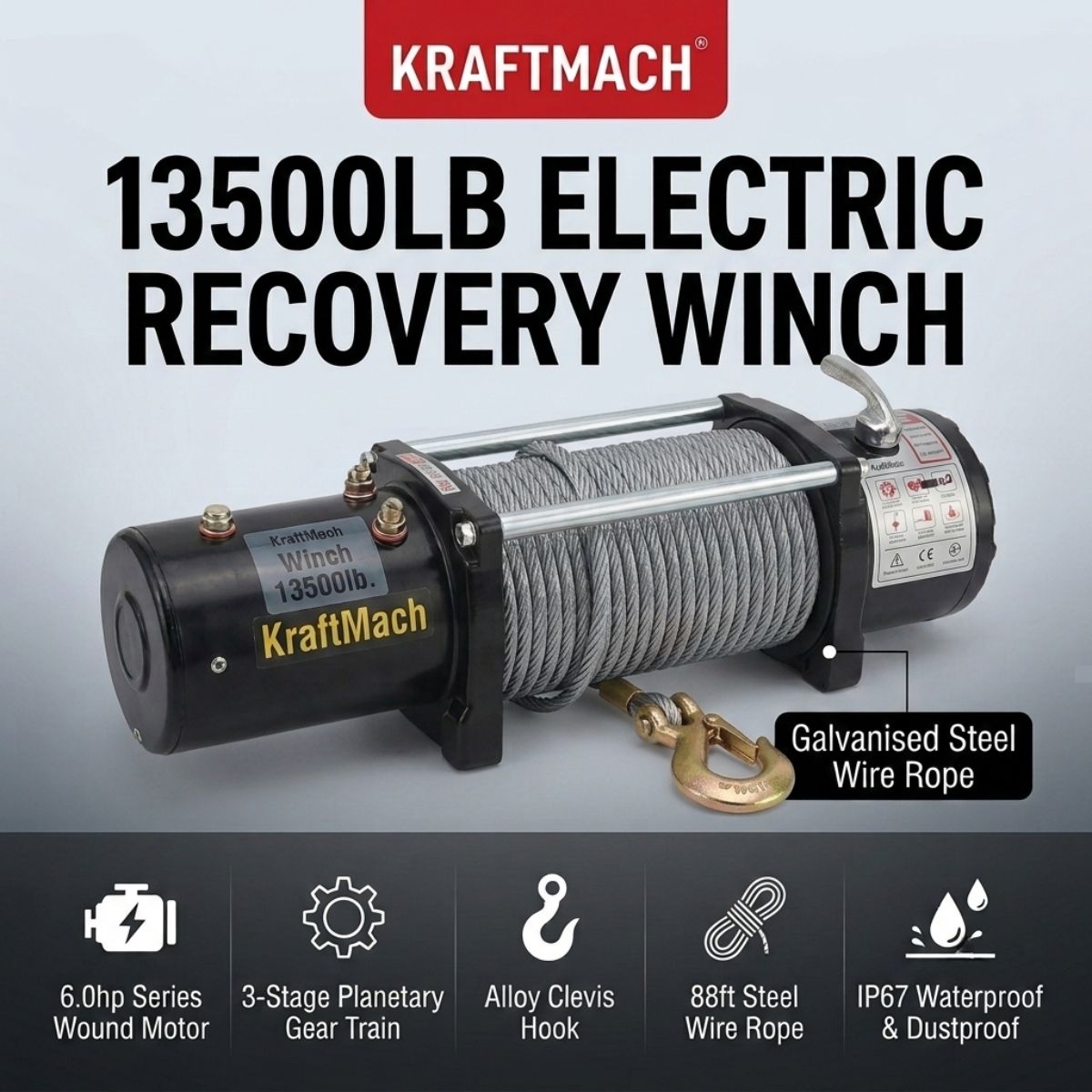 kraftmach 135000 electric winch